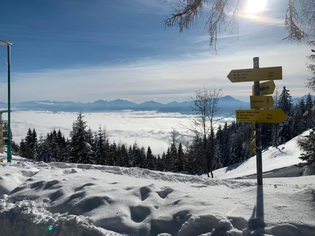 Hundefreundliche Bergwohnung Neben Der Skipiste - Mittelstation Skigebiet Gerlitzen Kanzelhohe Kültér fotó